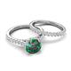 5 - Kalina 2.17 ctw Created Alexandrite (7.00 mm) Accented Lab Grown Diamonds Bridal Set Ring  