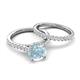 5 - Kalina 1.97 ctw Aquamarine (7.00 mm) Accented Lab Grown Diamonds Bridal Set Ring  