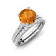 4 - Kalina 1.97 ctw Citrine (7.00 mm) Accented Lab Grown Diamonds Bridal Set Ring  