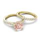 5 - Kalina 2.02 ctw Morganite (7.00 mm) Accented Lab Grown Diamonds Bridal Set Ring  