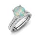 4 - Kalina 1.72 ctw Opal (7.00 mm) Accented Lab Grown Diamonds Bridal Set Ring  