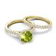 5 - Kalina 2.21 ctw Peridot (7.00 mm) Accented Lab Grown Diamonds Bridal Set Ring  