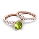 5 - Kalina 2.21 ctw Peridot (7.00 mm) Accented Lab Grown Diamonds Bridal Set Ring  