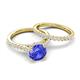 5 - Kalina 2.00 ctw Tanzanite (7.00 mm) Accented Lab Grown Diamonds Bridal Set Ring  