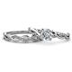 1 - Mayra Desire 1.53 ctw IGI Certified Lab Grown Diamond (6.50 mm) Accented Natural Diamonds Infinity Bridal Set Ring  