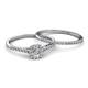 4 - Selena Prima 1.06 ctw of Natural Diamonds Halo Bridal Set Ring 