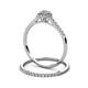 5 - Selena Prima 1.06 ctw of Natural Diamonds Halo Bridal Set Ring 