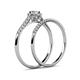 6 - Selena Prima 1.06 ctw of Natural Diamonds Halo Bridal Set Ring 