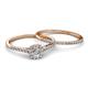 4 - Selena Prima 1.06 ctw of Diamond Accented Natural Diamonds Halo Bridal Set Ring 