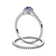 5 - Selena Prima 1.07 ctw of Tanzanite Accented Natural Diamonds Halo Bridal Set Ring 