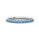 1 - Kalina 0.25 ctw Blue Topaz 18 Stone Wedding Band 