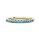 1 - Kalina 0.25 ctw Blue Topaz 18 Stone Wedding Band 