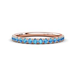 Kalina ctw Blue Topaz Stone Wedding Band ctw Blue Topaz Stone Wedding Band in K Rose Gold