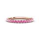 1 - Kalina 0.28 ctw Pink Sapphire 18 Stone Wedding Band 