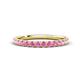 1 - Kalina 0.28 ctw Pink Sapphire 18 Stone Wedding Band 