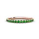 1 - Kalina 0.28 ctw Green Garnet 18 Stone Wedding Band 