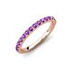 4 - Kalina 0.23 ctw Amethyst 18 Stone Wedding Band 