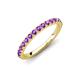 4 - Kalina 0.23 ctw Amethyst 18 Stone Wedding Band 