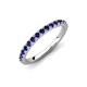 4 - Kalina 0.27 ctw Blue Sapphire 18 Stone Wedding Band 