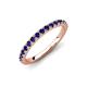 4 - Kalina 0.27 ctw Blue Sapphire 18 Stone Wedding Band 