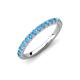 4 - Kalina 0.25 ctw Blue Topaz 18 Stone Wedding Band 