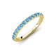 4 - Kalina 0.25 ctw Blue Topaz 18 Stone Wedding Band 