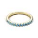 5 - Kalina 0.25 ctw Blue Topaz 18 Stone Wedding Band 