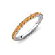 4 - Kalina 0.23 ctw Citrine 18 Stone Wedding Band 