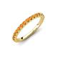 4 - Kalina 0.23 ctw Citrine 18 Stone Wedding Band 