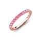 4 - Kalina 0.28 ctw Pink Sapphire 18 Stone Wedding Band 