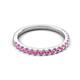 5 - Kalina 0.28 ctw Pink Sapphire 18 Stone Wedding Band 