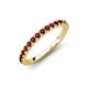 4 - Kalina 0.28 ctw Red Garnet 18 Stone Wedding Band 