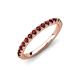 4 - Kalina 0.28 ctw Red Garnet 18 Stone Wedding Band 