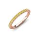 4 - Kalina 0.28 ctw Yellow Sapphire 18 Stone Wedding Band 