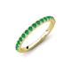 4 - Kalina 0.23 ctw Emerald 18 Stone Wedding Band 