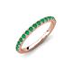 4 - Kalina 0.23 ctw Emerald 18 Stone Wedding Band 