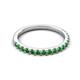 5 - Kalina 0.28 ctw Green Garnet 18 Stone Wedding Band 