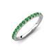 4 - Kalina 0.28 ctw Green Garnet 18 Stone Wedding Band 