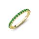 4 - Kalina 0.28 ctw Green Garnet 18 Stone Wedding Band 