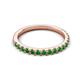 5 - Kalina 0.28 ctw Green Garnet 18 Stone Wedding Band 