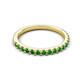 5 - Kalina 0.28 ctw Green Garnet 18 Stone Wedding Band 