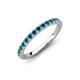 4 - Kalina 0.36 ctw Blue Diamond 18 Stone Wedding Band 