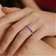 2 - Malaine 0.72 ctw Amethyst (3.00 mm) 9 Stone Wedding Band 