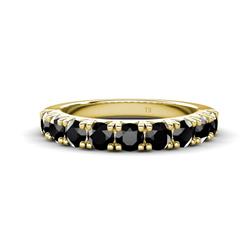 Malaine ctw Black Diamond Stone Wedding Band ctw Black Diamond Stone Wedding Band in K Yellow Gold