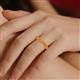 2 - Malaine 0.72 ctw Citrine (3.00 mm) 9 Stone Wedding Band 