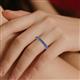 2 - Malaine 0.72 ctw Iolite (3.00 mm) 9 Stone Wedding Band 