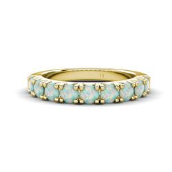 Malaine ctw Opal Stone Wedding Band ctw Opal Stone Wedding Band in K Yellow Gold