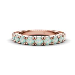 Malaine ctw Opal Stone Wedding Band ctw Opal Stone Wedding Band in K Rose Gold