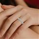 2 - Malaine 0.54 ctw Opal (3.00 mm) 9 Stone Wedding Band 