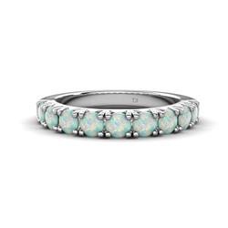 Malaine ctw Opal Stone Wedding Band ctw Opal Stone Wedding Band in Sterling Silver